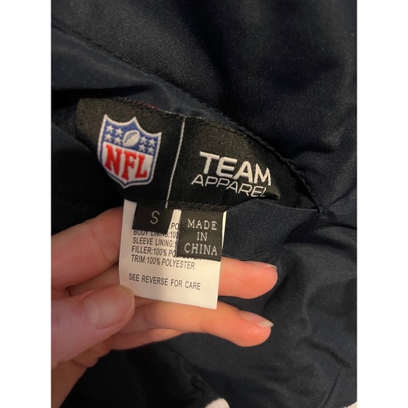 NFL Seattle Seahawks Reversible Fleece Jacket PVC Sleeves Size S 2 front logos - Picture 11 of 14